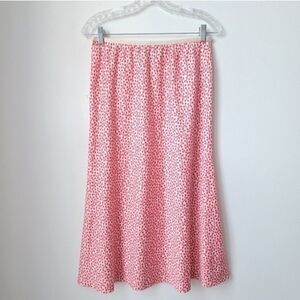 FRENCH CONNECTION Red Pink White Floral A-Line Skirt Size Small